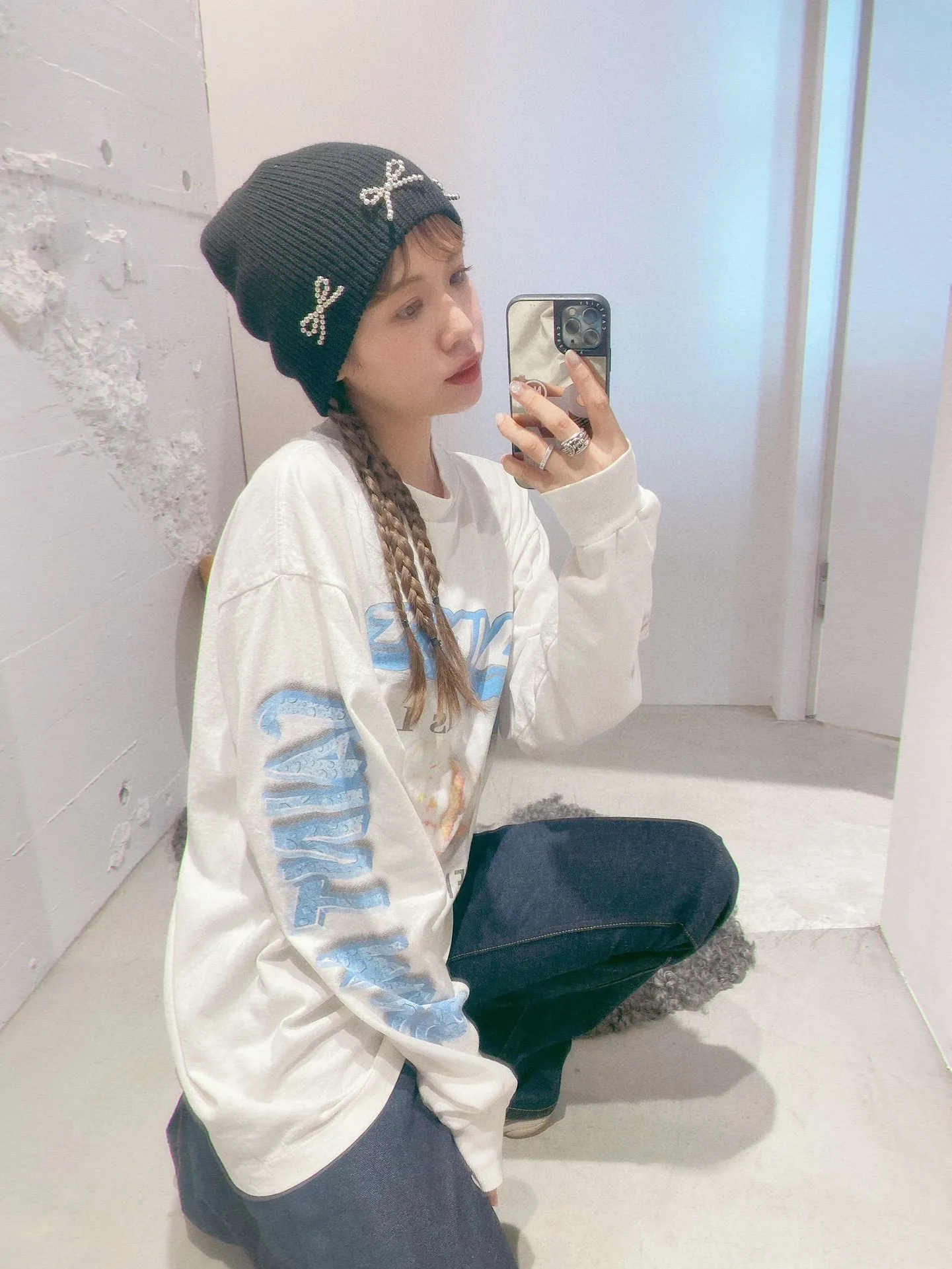 SAINT Mxxxxxx HEART COOKIES L/S TEE/WHT Love Oreo printed long sleeves Off-white S-XL Customized co-branded main mark/wash mark Correct version Ready-made garments washed and distressed VINTAGE feeling Top-notch printing technology Perfect restoration